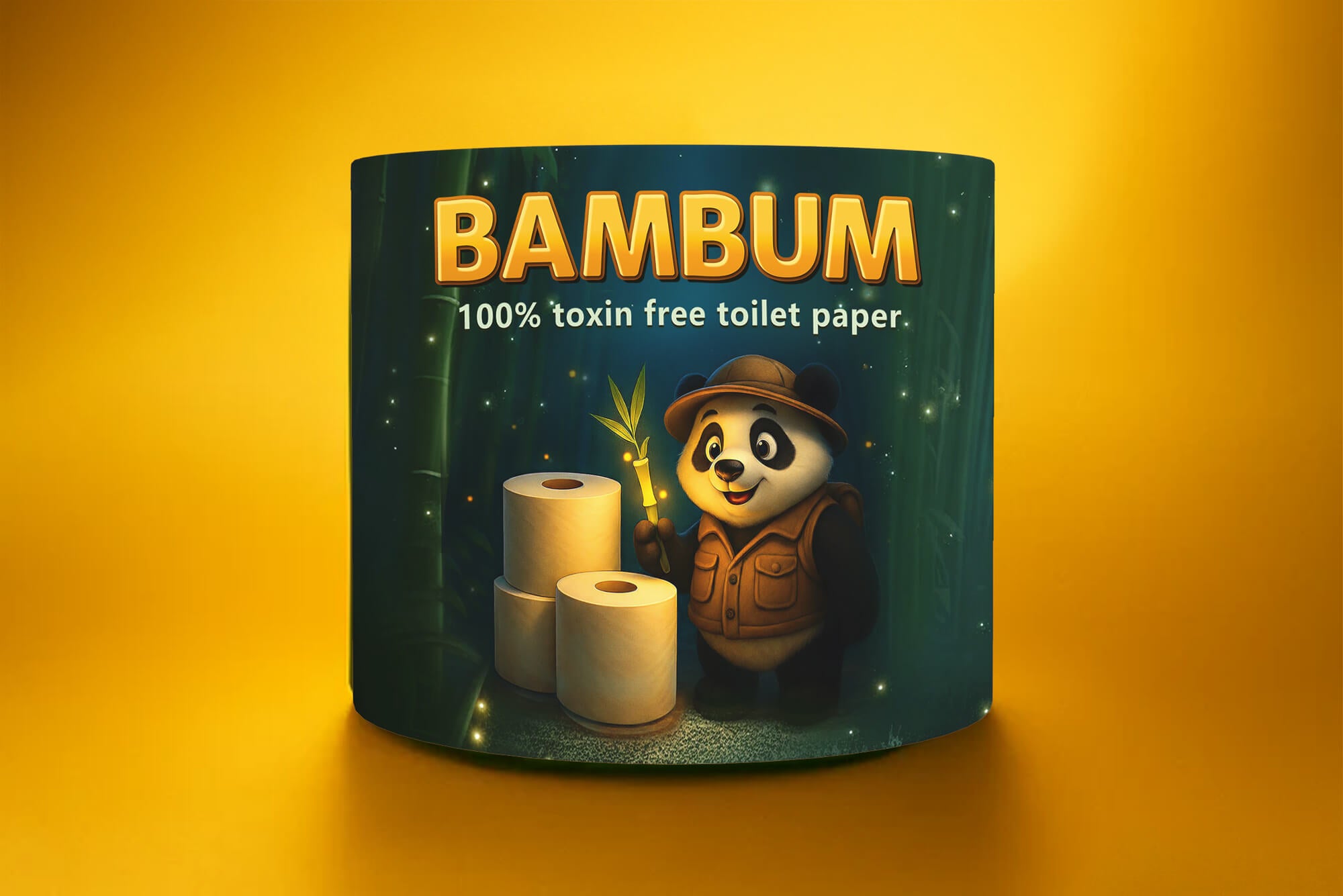Close-up of Bambum Bamboo Toilet Paper 4-Ply Rolls – Most Popular Plan