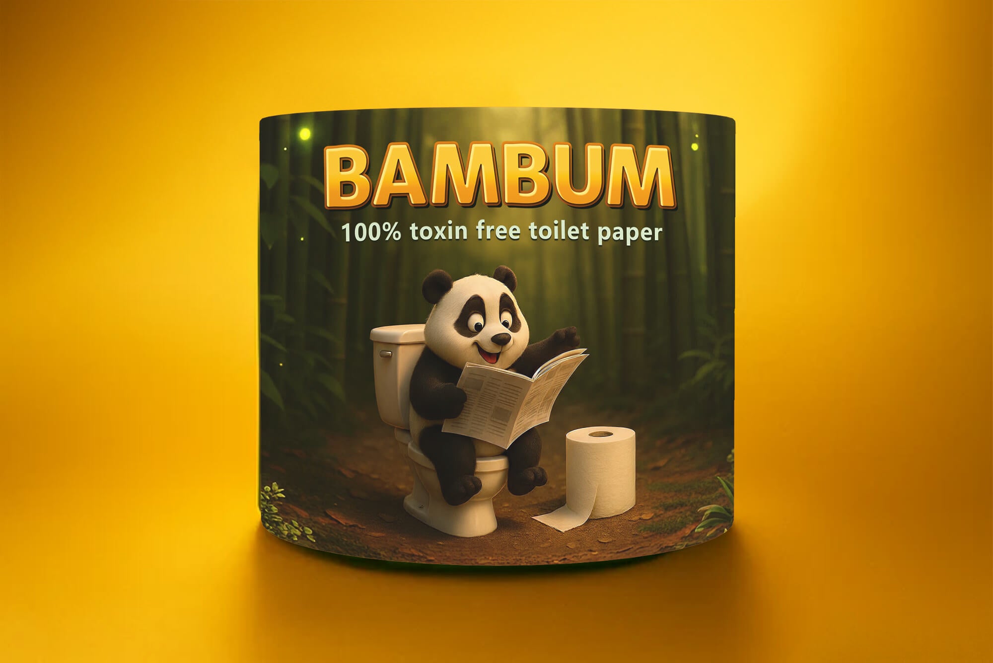 Close-up of Bambum Bamboo Toilet Paper 4-Ply Rolls – Hero Pack